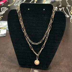 Gold Chain Necklace with Pendant
